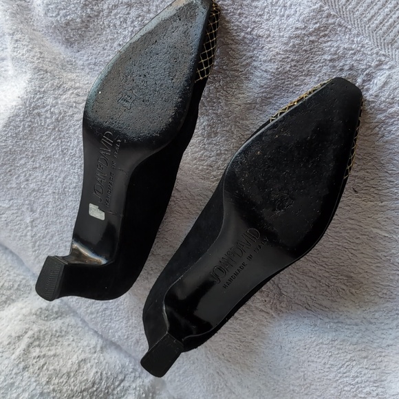 Black, Formal, Suede Evening Shoes by Joan & David Couture - Picture 7 of 8